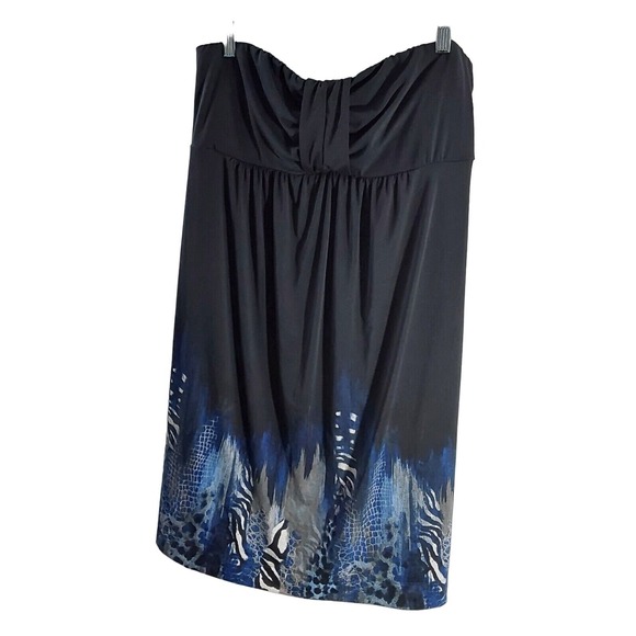 New Womans Soma Sz XL 16 Dress Slip Interchangeable Straps Strapless Black Zebr - Picture 1 of 5
